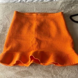 Knit orange Zara skirt